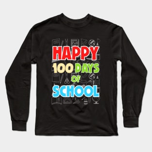 Happy 100th Day of School 100 Days of School Teacher Student Long Sleeve T-Shirt